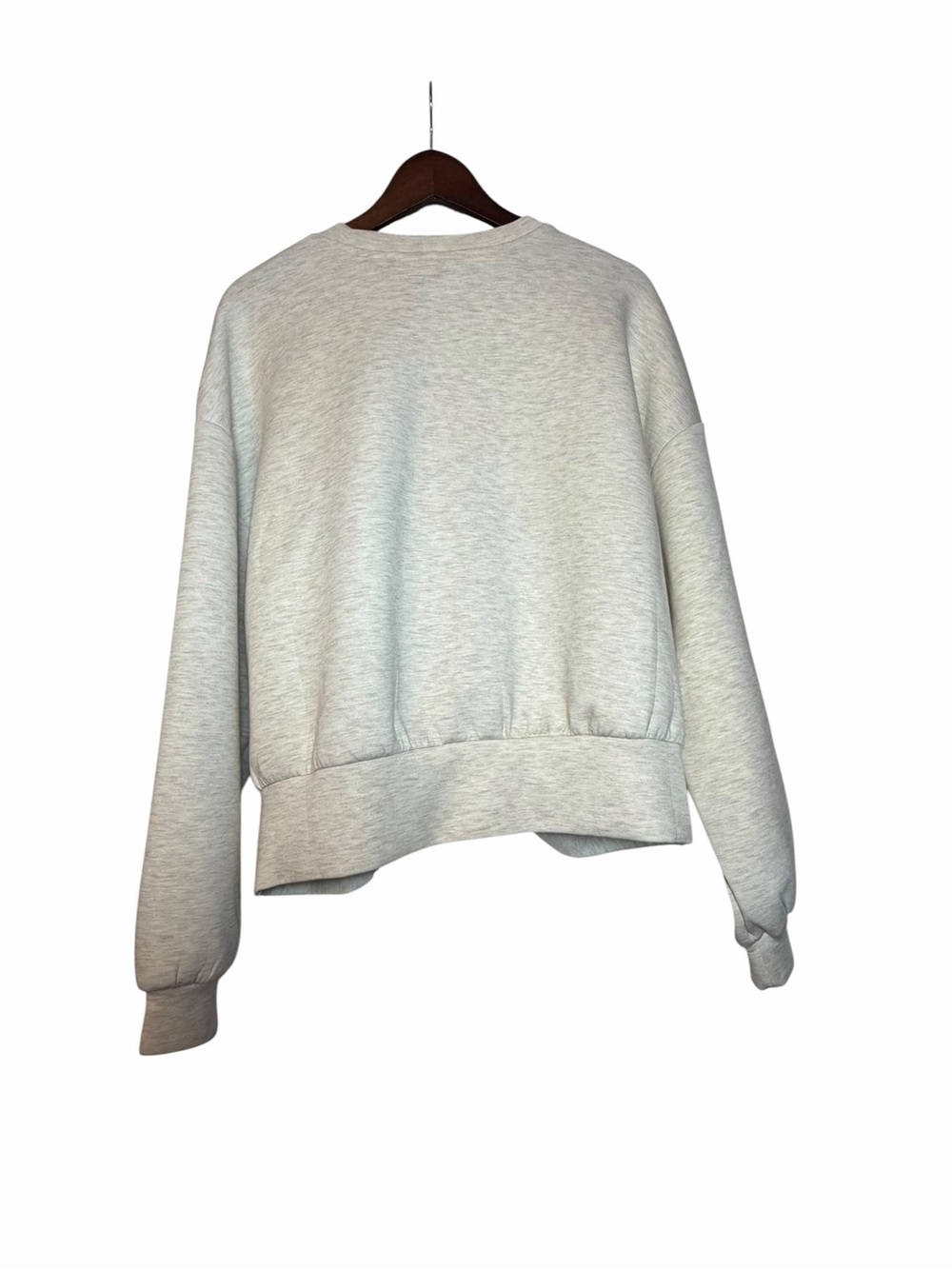Old Navy Bounce Fleece Twist Front Sweatshirt in oatmeal heather new with tag XL - Picture 7 of 10